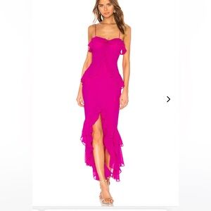 Lovers and friends Melissa gown in magenta